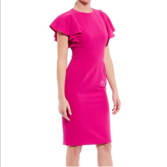 ANTONIO MELANI Dresses & Skirts - NWT Antonio Melani Magda Stretch Crepe Sheath Dress Pink/Magenta